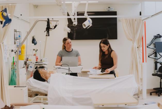 Students at a hospital